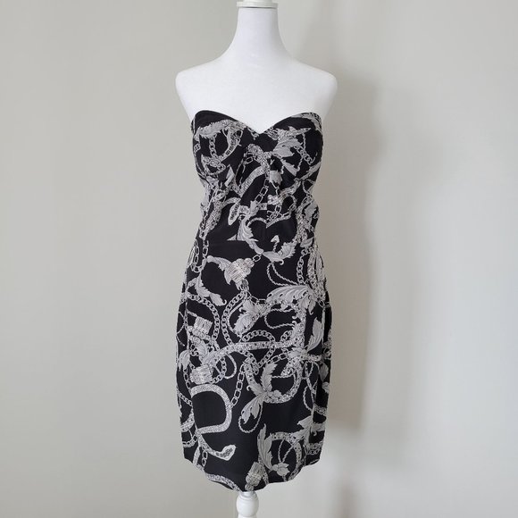 Classic Little Joe (Australian Designer) Strapless Midi Cocktail Dress. Size L. - Picture 1 of 6